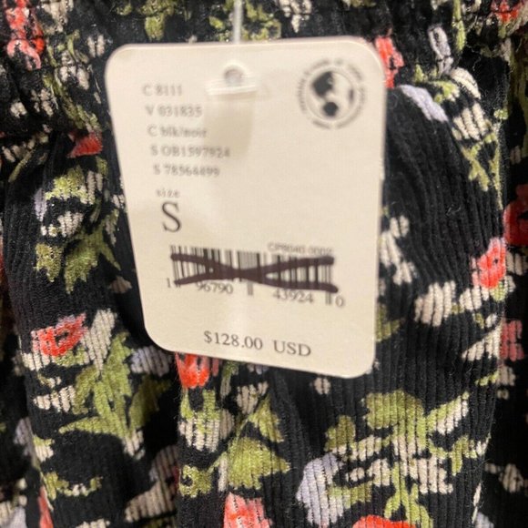 SOLD Free People Corduroy Floral Printed Tunic Babydoll Dress NWOT S… - Picture 11 of 15